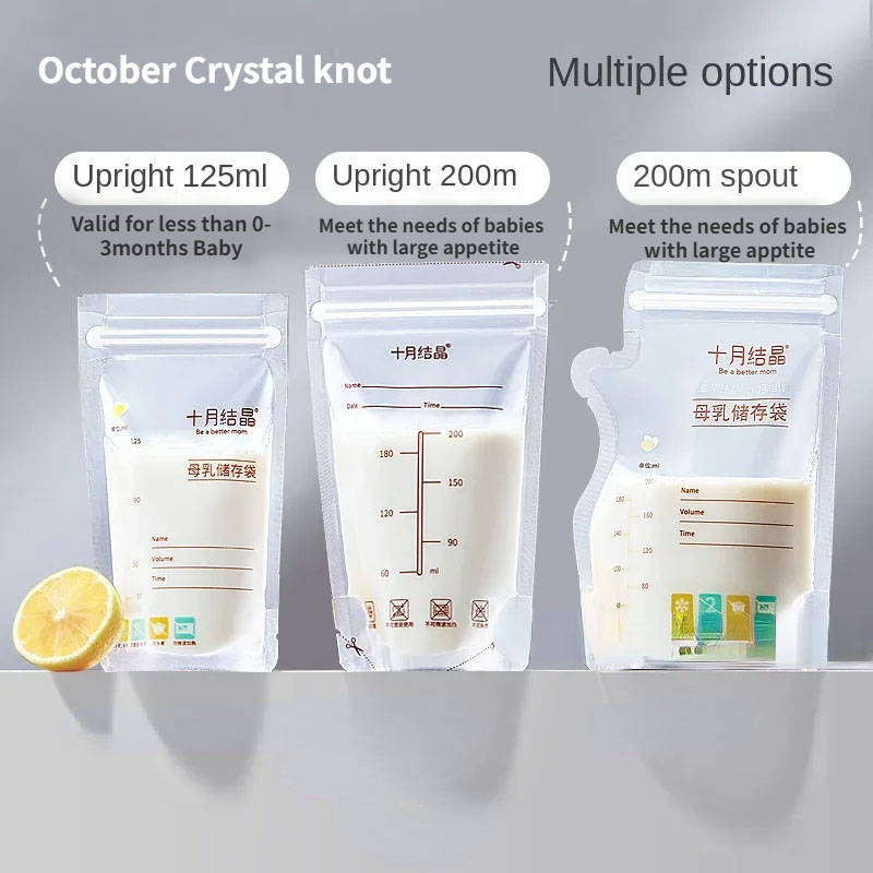 Baby Food Newborn - 30/36 Stück Muttermilch-Aufbewahrungsbeutel 200ML, Sicher, BPA-frei,