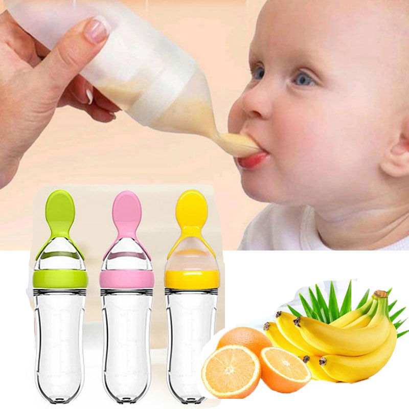 Baby Food Dispensing Spoon - Heißer Verkauf Baby Fütterung Silikon Flasche