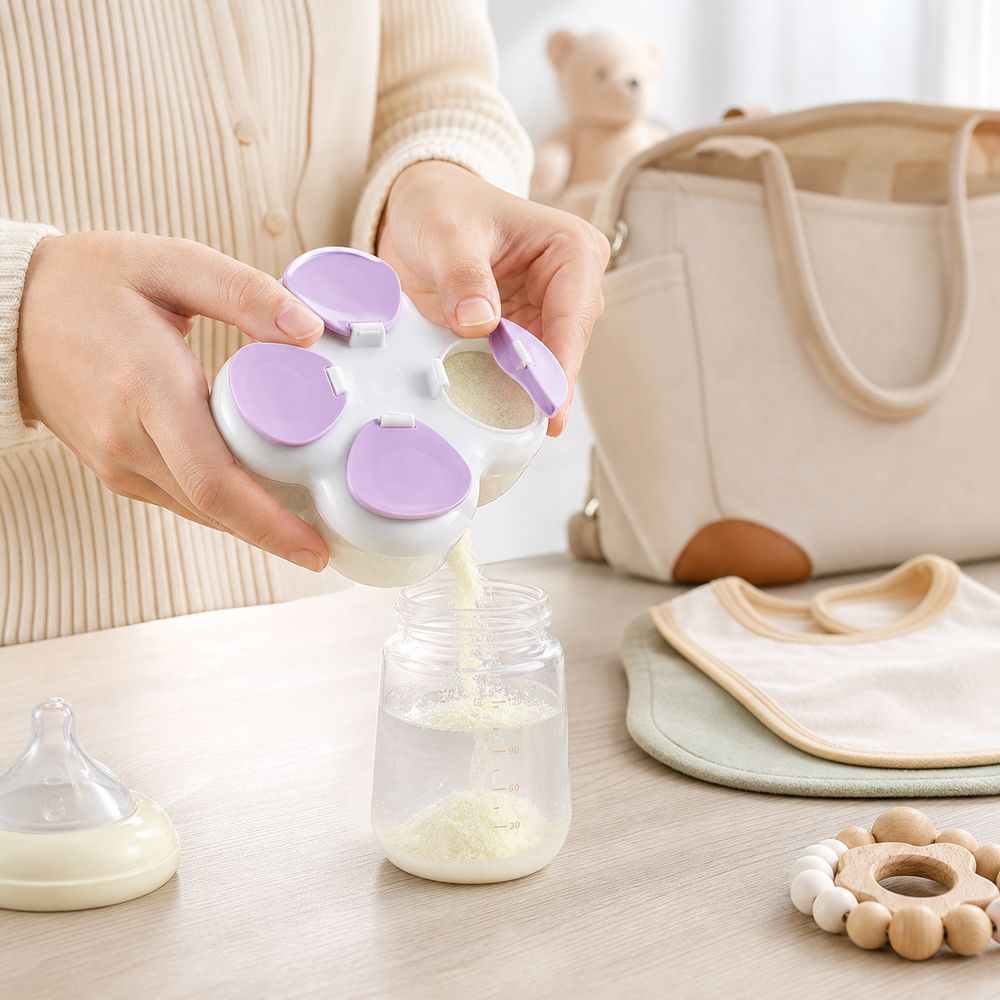Food Box Baby - Unterteilter Formel-Dispenser 720ml 4 Fächer Pulver-Spenderbox