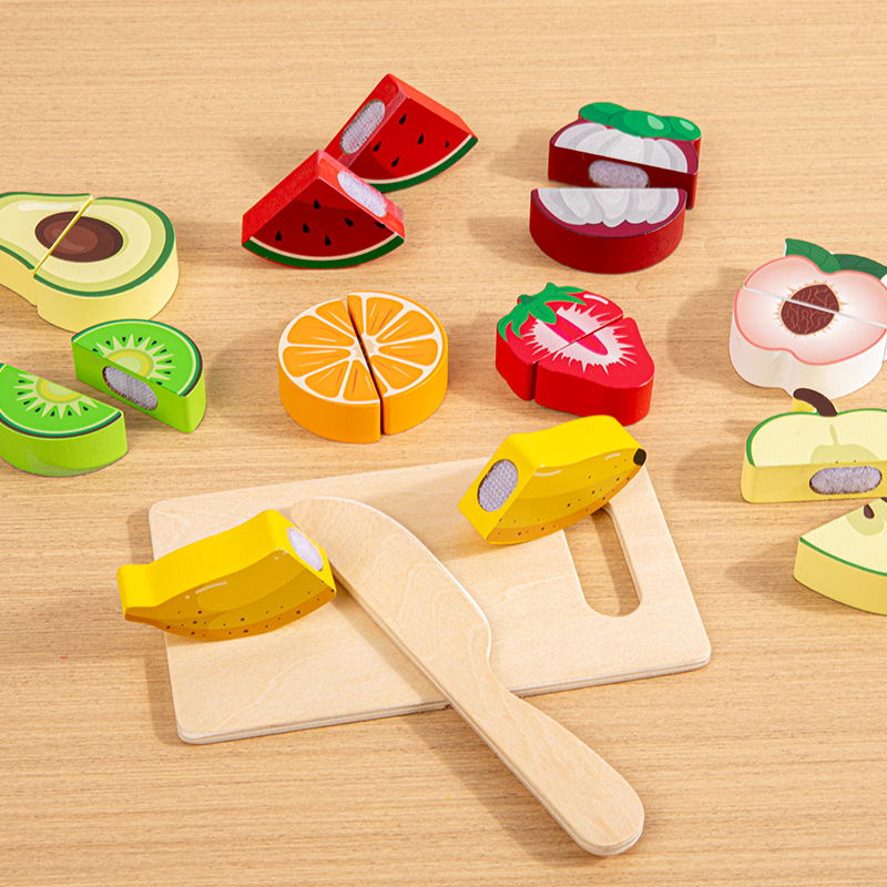 Baby Food Cooking Set - Holz Küche Pretend Spielzeug Simulation Schneiden