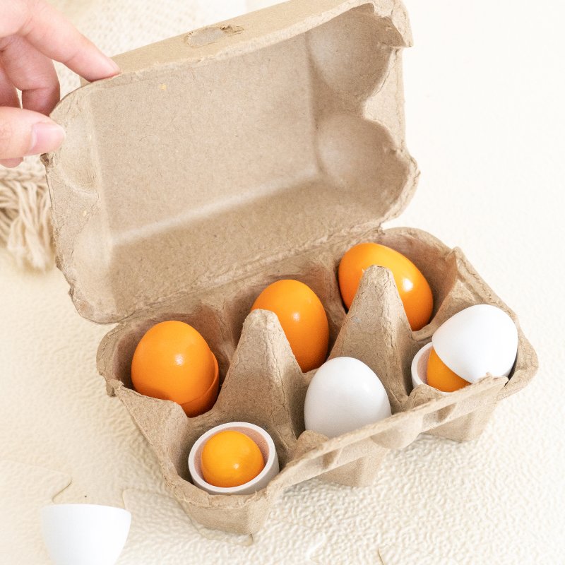 Baby Food Under 1 Year - 6 stücke Holz Eier Spielzeug Ei