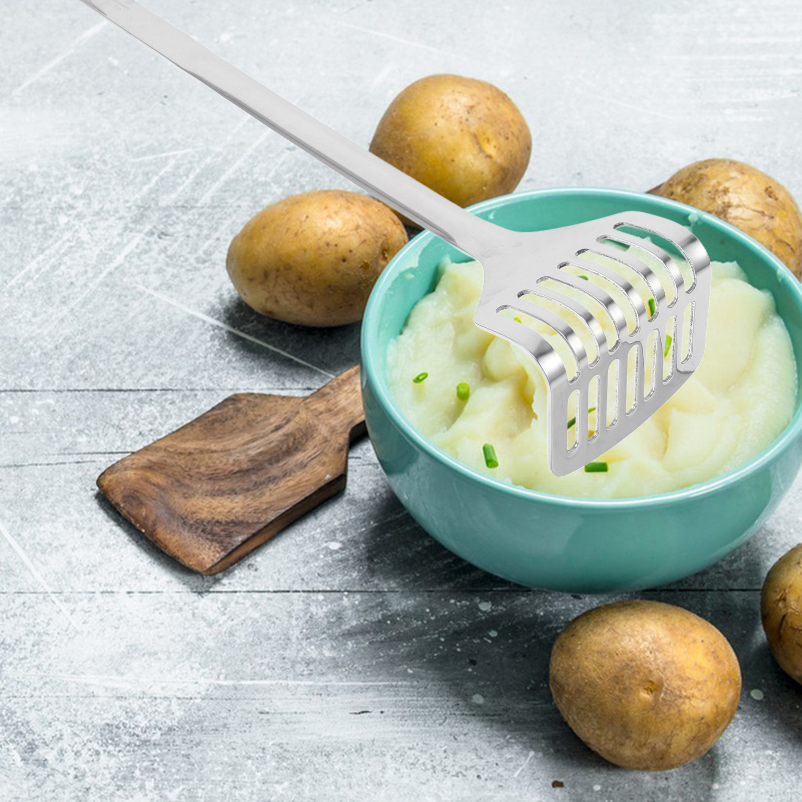 Baby Food With Avocado - Kartoffelpresse aus Edelstahl, robust, manuelle Zerkleinerungsmaschine