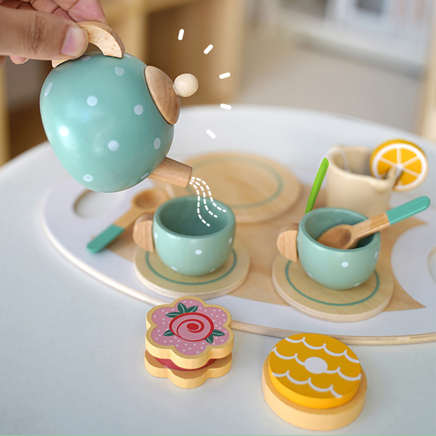 Holz-Nachmittagstee-Set Spielz – Baby Food Under 1 Year Bewertung und Preis