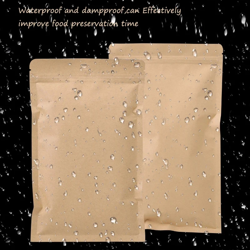 100 Stück braune Kraftpapier-B – Food Pouch Reusable Bewertung und Preis