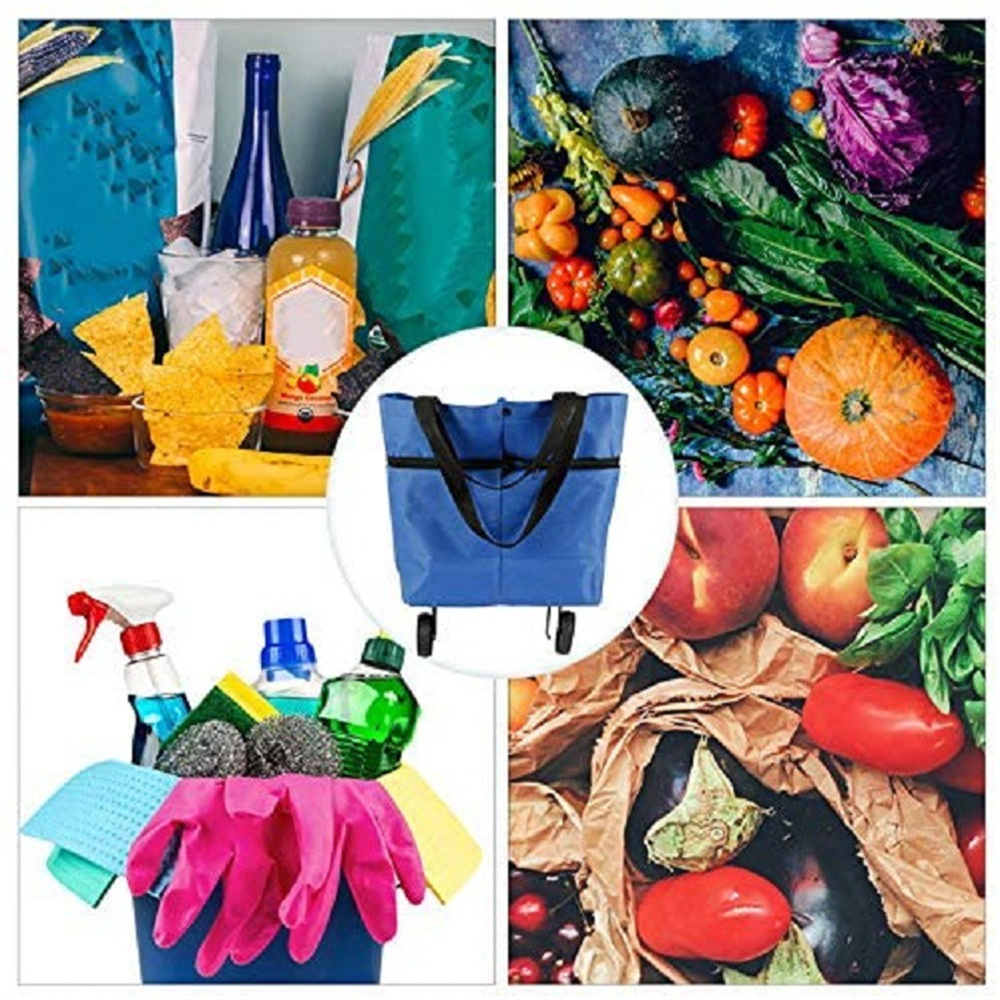 Faltbare Einkaufswagen-Tasche, – Food Pouch Reusable Bewertung und Preis