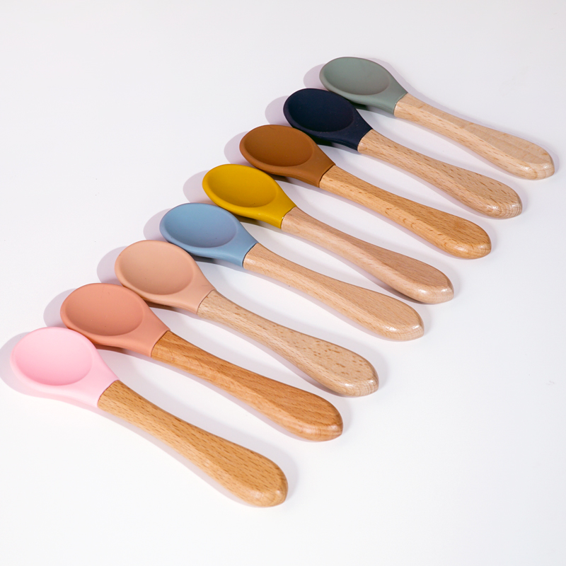 Füttern Holzgriff Silikon Löff – Baby Food Dispensing Spoon Bewertung und Preis