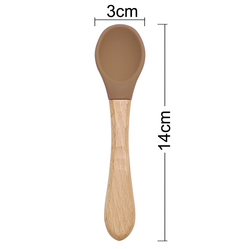 Füttern Holzgriff Silikon Löff – Baby Food Dispensing Spoon Bewertung und Preis